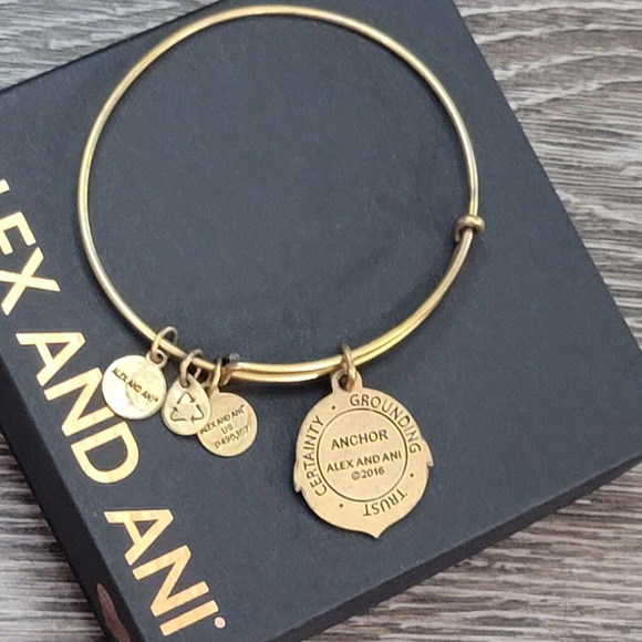 Alex and Ani Anchor II Charm Bangle - Picture 6 of 9